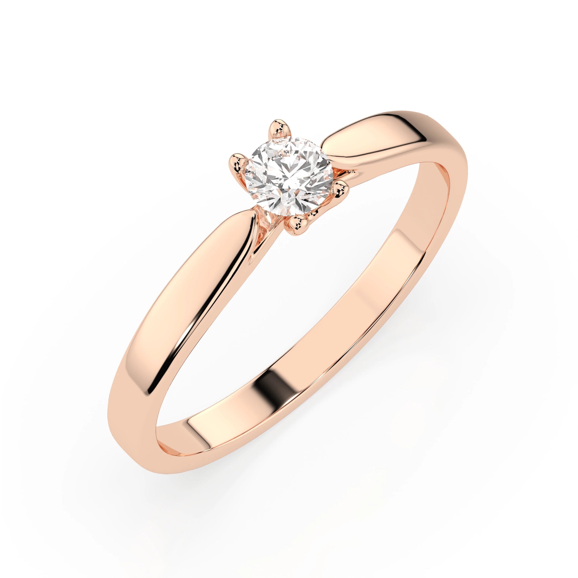 Solitaire Ring (Round), 0.15 ct — 101-10046(3.4)