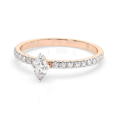 Solitaire Eternity Ring (Marquise), 0.15 ct — 101-10181/4(0.15)MARQUISE