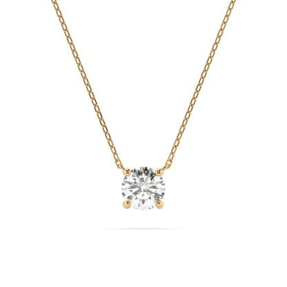 Solitaire Necklace (Round), 0.5 ct — 104-10040(5.1)