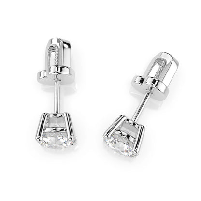 Solitaire Butterfly Earring (Round), 0.9 ct — 102-10012/1(4.8)
