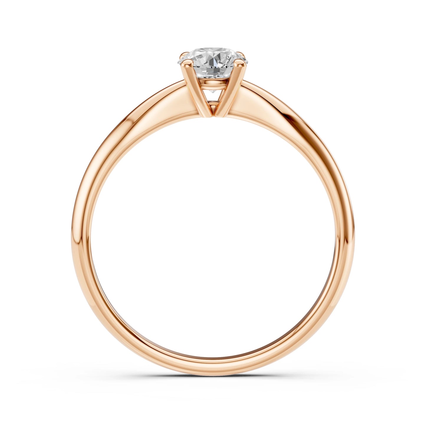 Solitaire Ring (Round), 0.4 ct — 101-10021(4.7)