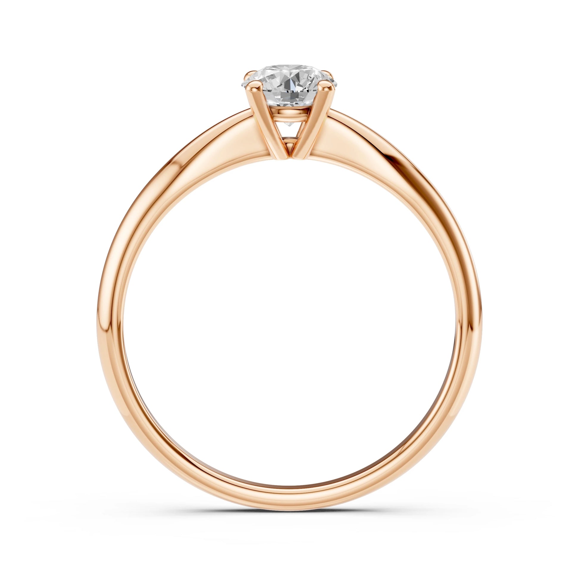 Solitaire Ring (Round), 0.4 ct — 101-10021(4.7)