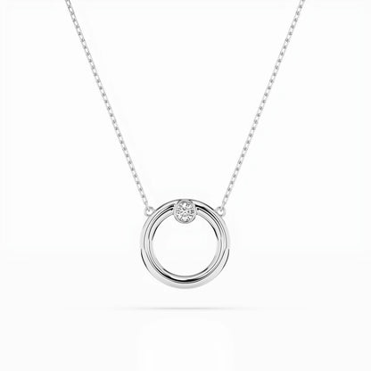 Minimalism Necklace (Round), 0.03 ct — 104-10056