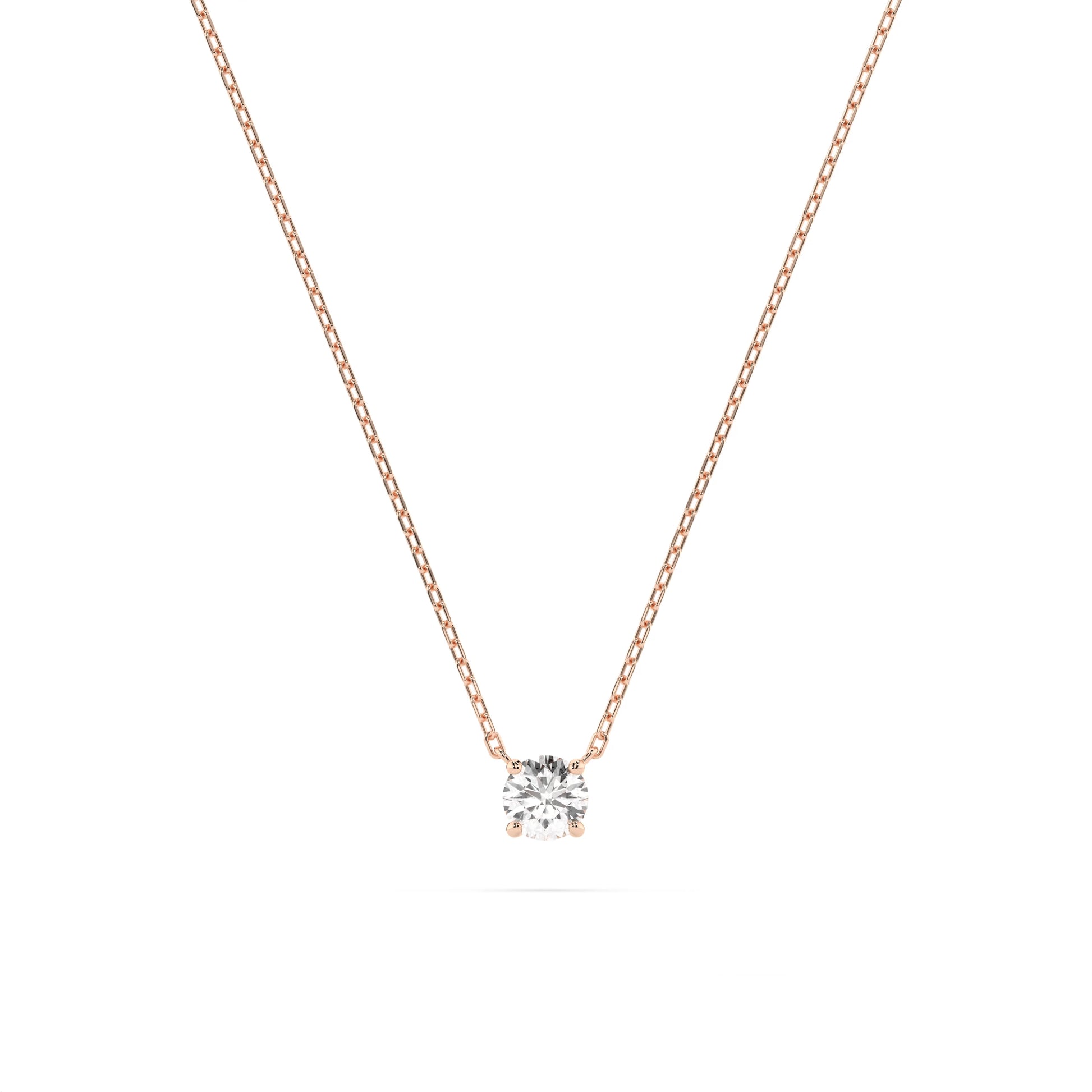 Solitaire Necklace (Round), 0.1 ct — 104-10040(3.0)