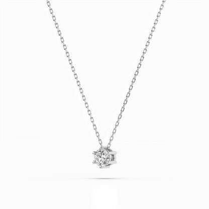 Solitaire Necklace (Round), 0.1 ct — 104-10003(3.0)