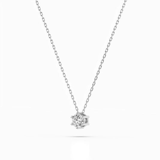 Solitaire Necklace (Round), 0.1 ct — 104-10003(3.0)