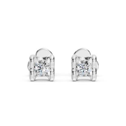 Solitaire Butterfly Earring (Round), 0.2 ct — 102-10013/2(3.0)