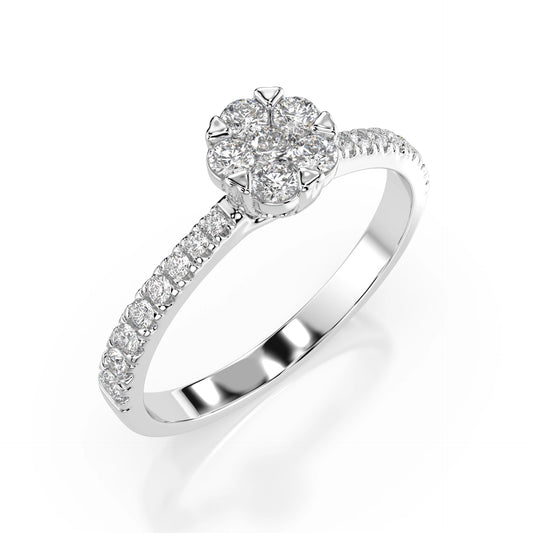 Illusion Ring (Round), 0.03 ct — 101-10015/4(2.0)