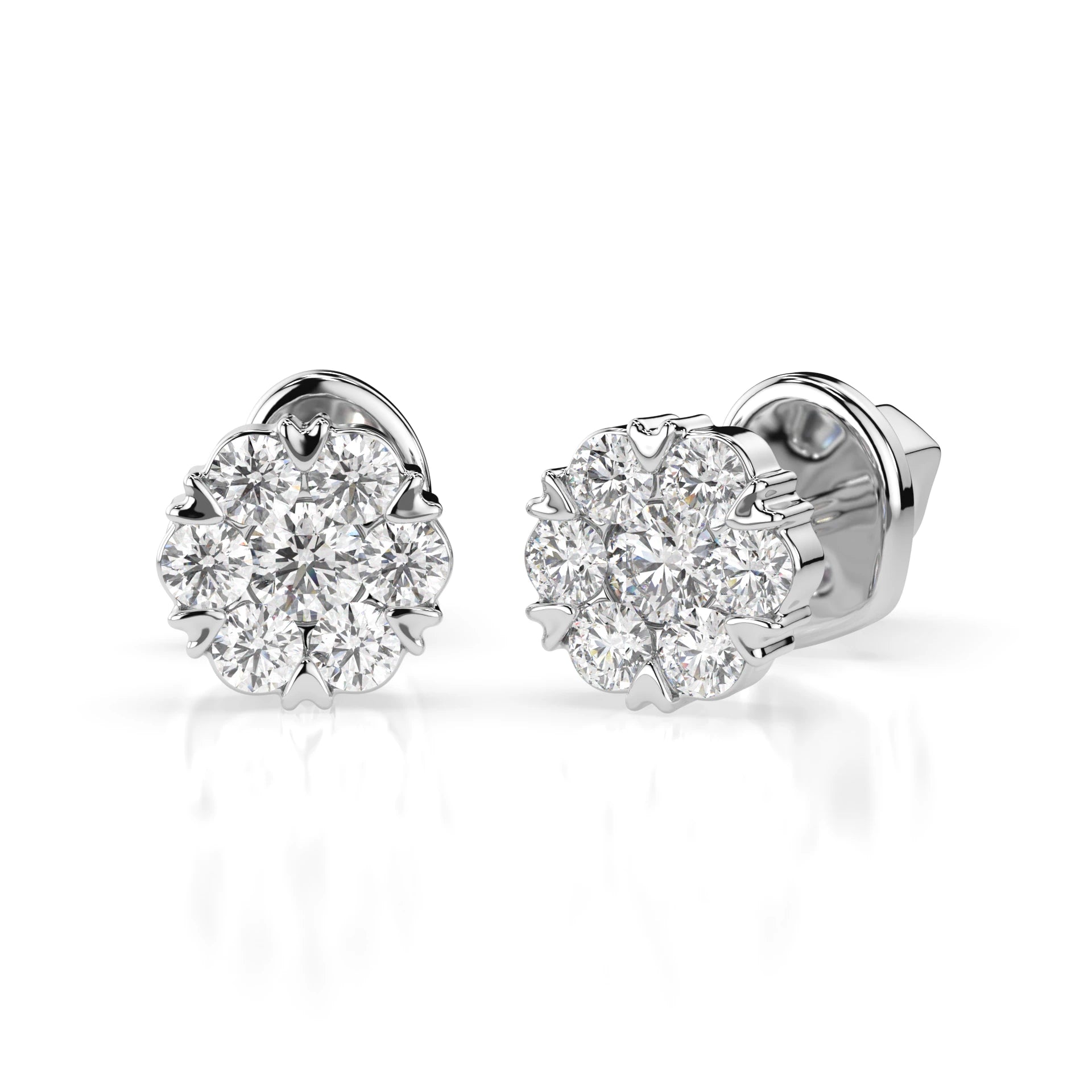 Illusion Earring (Round), 0.03 ct — 102-10015(2.0)