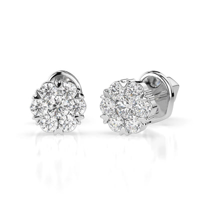 Illusion Earring (Round), 0.03 ct — 102-10015(2.0)