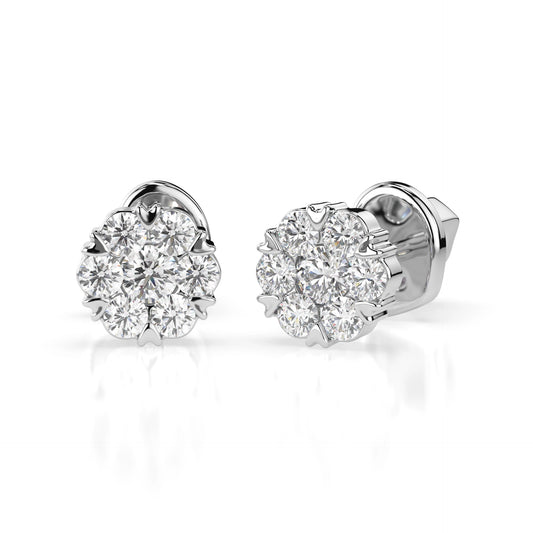 Illusion Earring (Round), 0.03 ct — 102-10015(2.0)