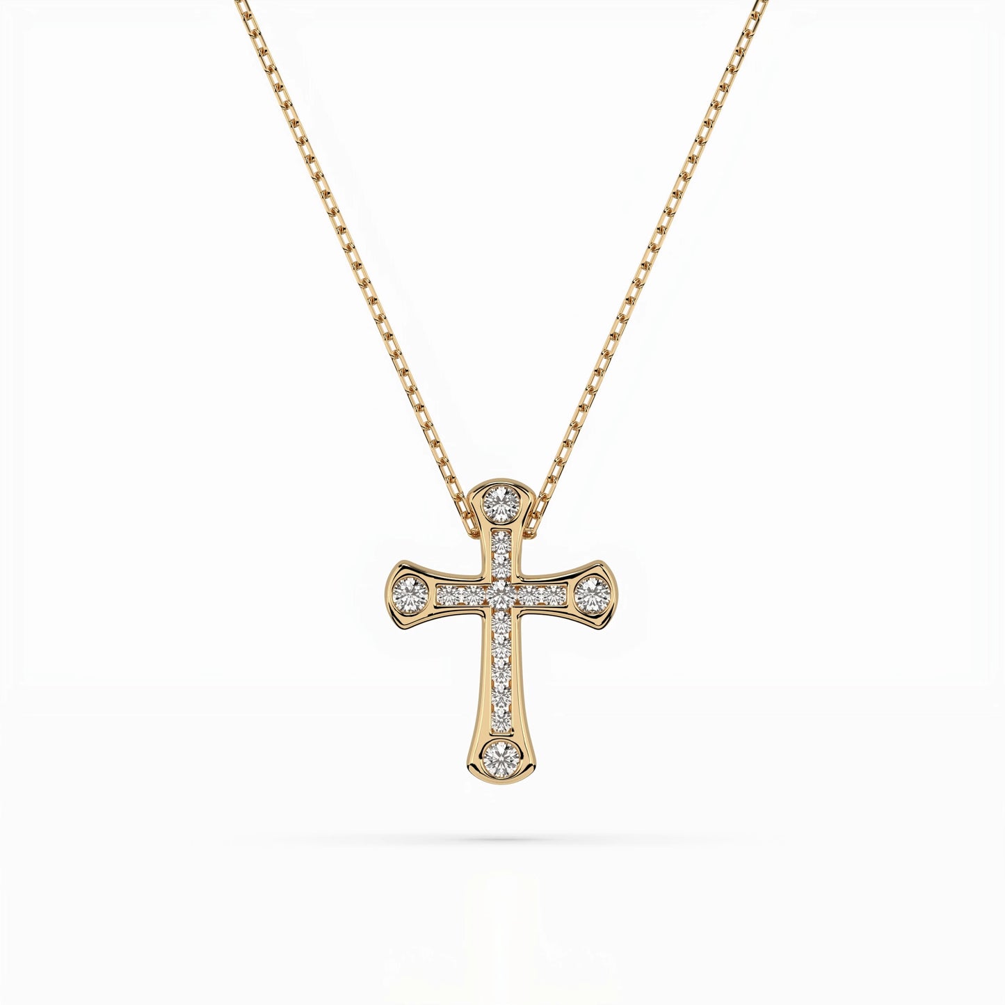Minimalism Necklace (Round), 0.06 ct — 104-10009