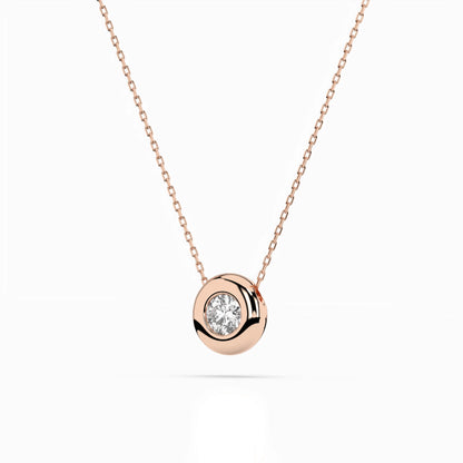 Solitaire Necklace (Round), 0.25 ct — 104-10007(4.0)