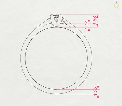 Solitaire Ring (Round), 0.15 ct — 101-10046(3.4)