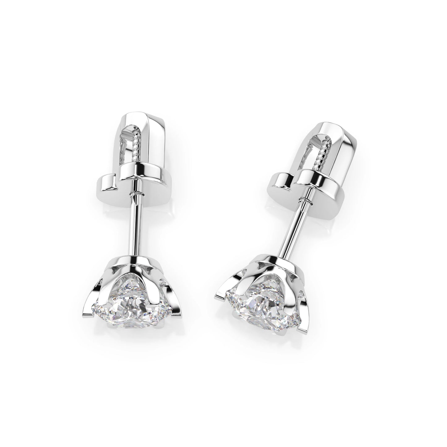 Solitaire Butterfly Earring (Round), 0.9 ct — 102-10040/1(4.8)