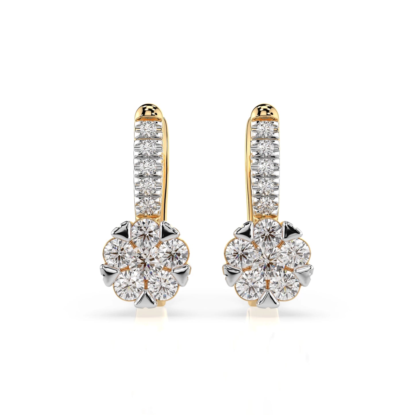 Illusion Earring (Round), 0.12 ct — 102-10015/4(2.5)