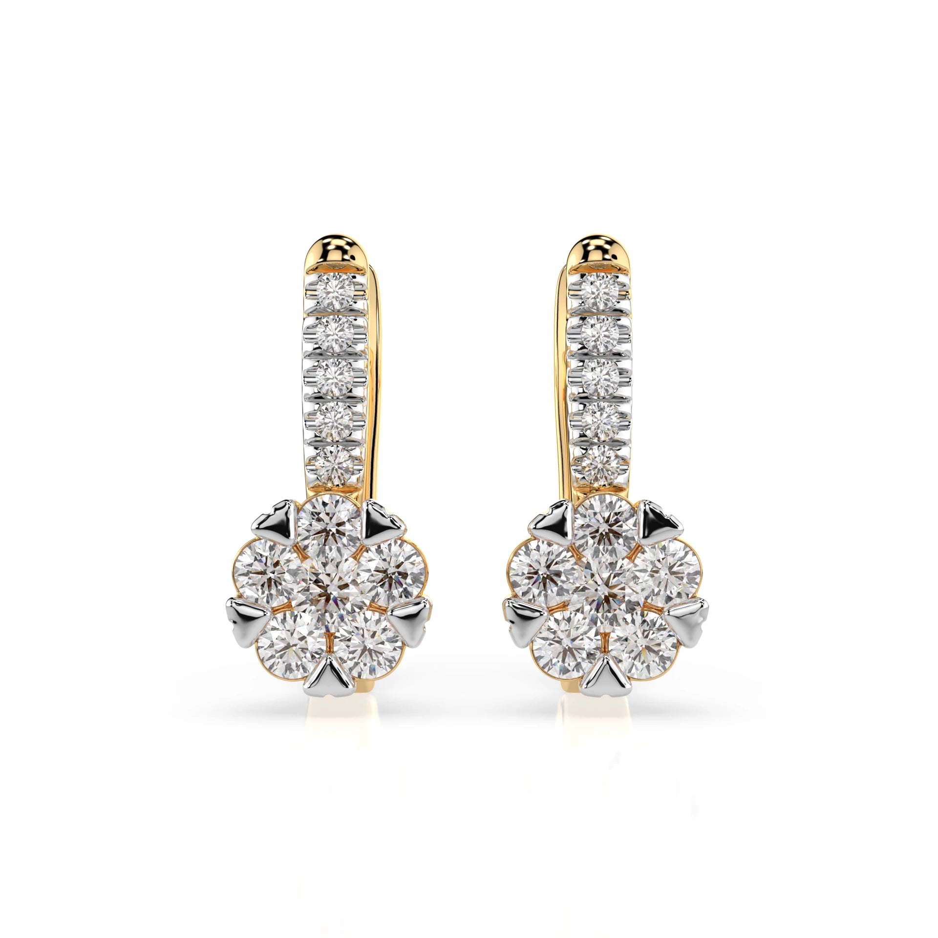 Illusion Earring (Round), 0.12 ct — 102-10015/4(2.5)