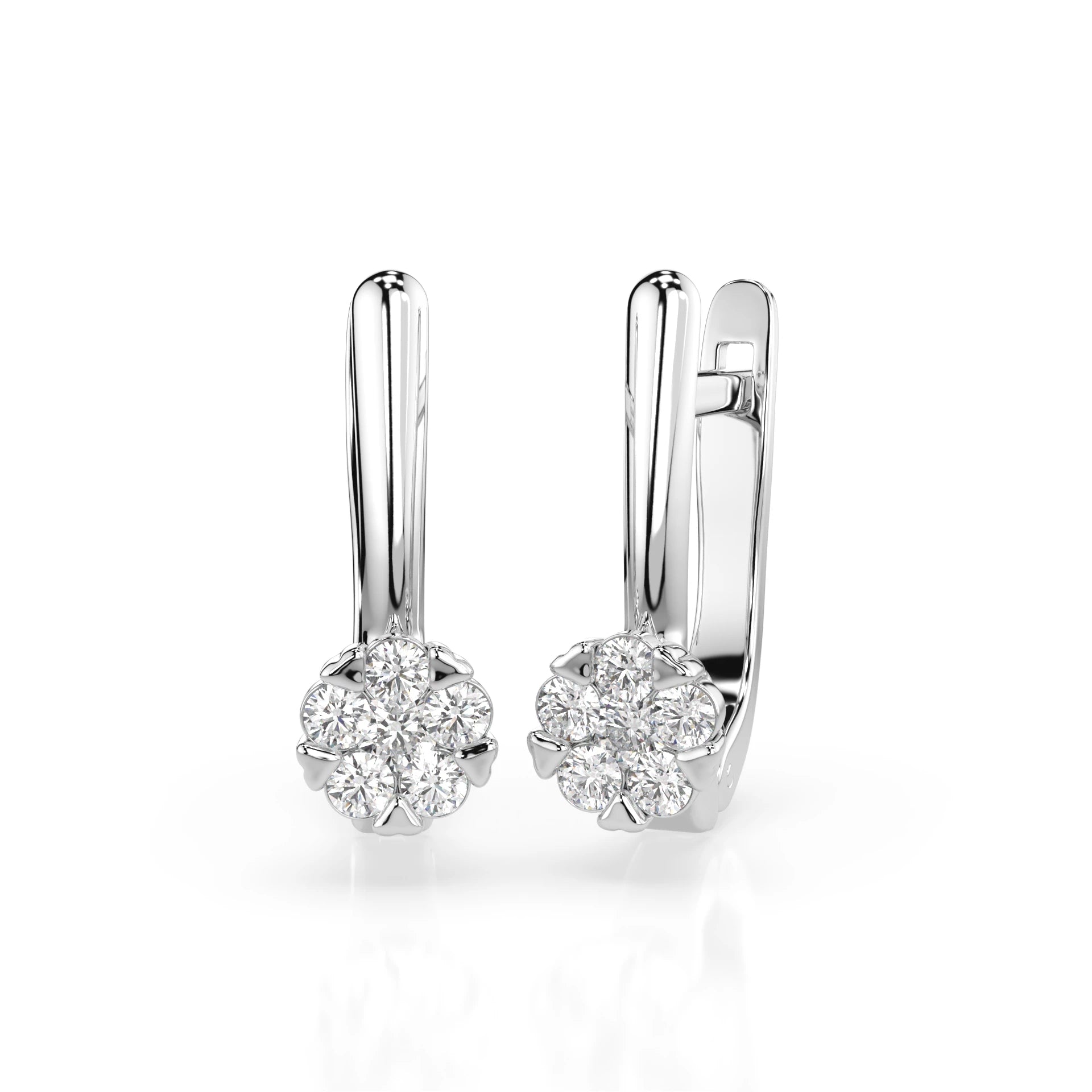 Illusion Earring (Round), 0.06 ct — 102-10015/1(2.0)