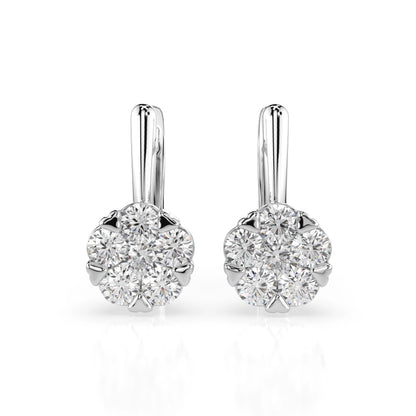 Illusion Earring (Round), 0.3 ct — 102-10015/1(3.4)