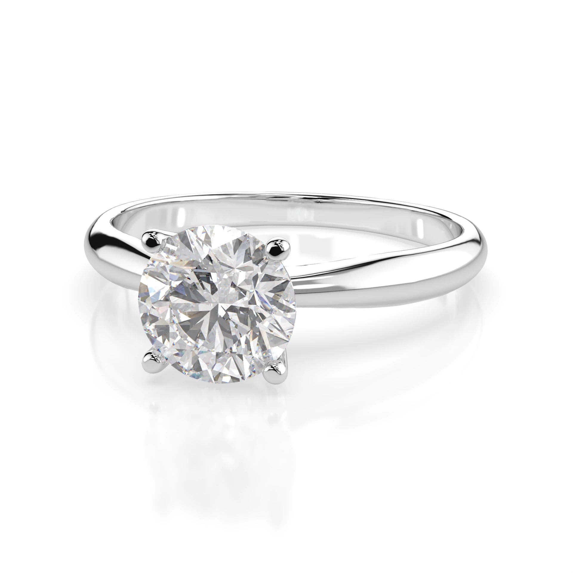 Solitaire Ring (Round), 1.0 ct — 101-10021(6.5)