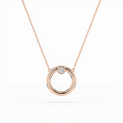 Minimalism Necklace (Round), 0.03 ct — 104-10056