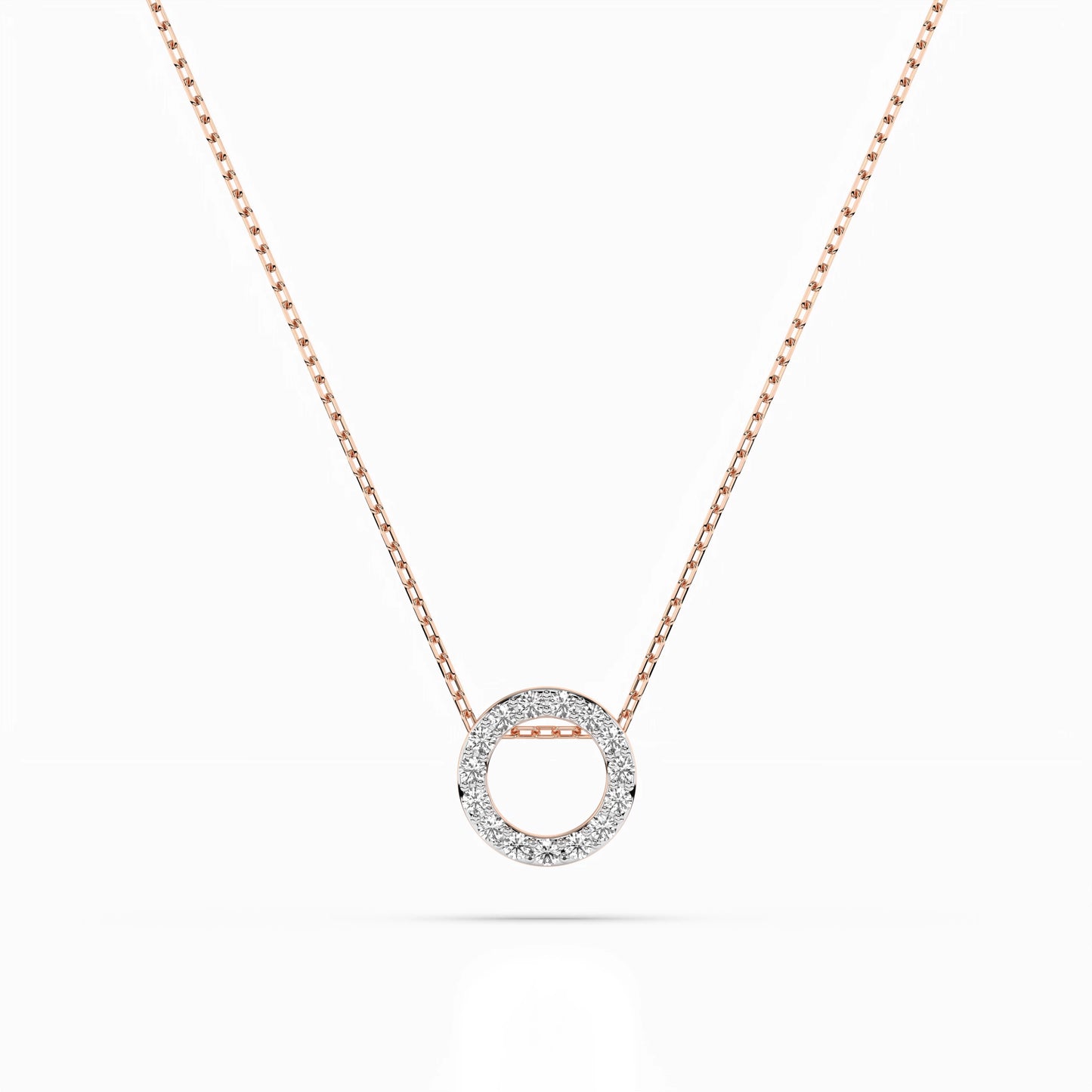 Minimalism Necklace (Round), 0.09 ct — 104-10028