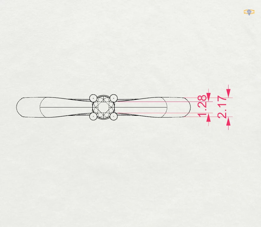 Solitaire Ring (Round), 0.06 ct — 101-10021(2.5)
