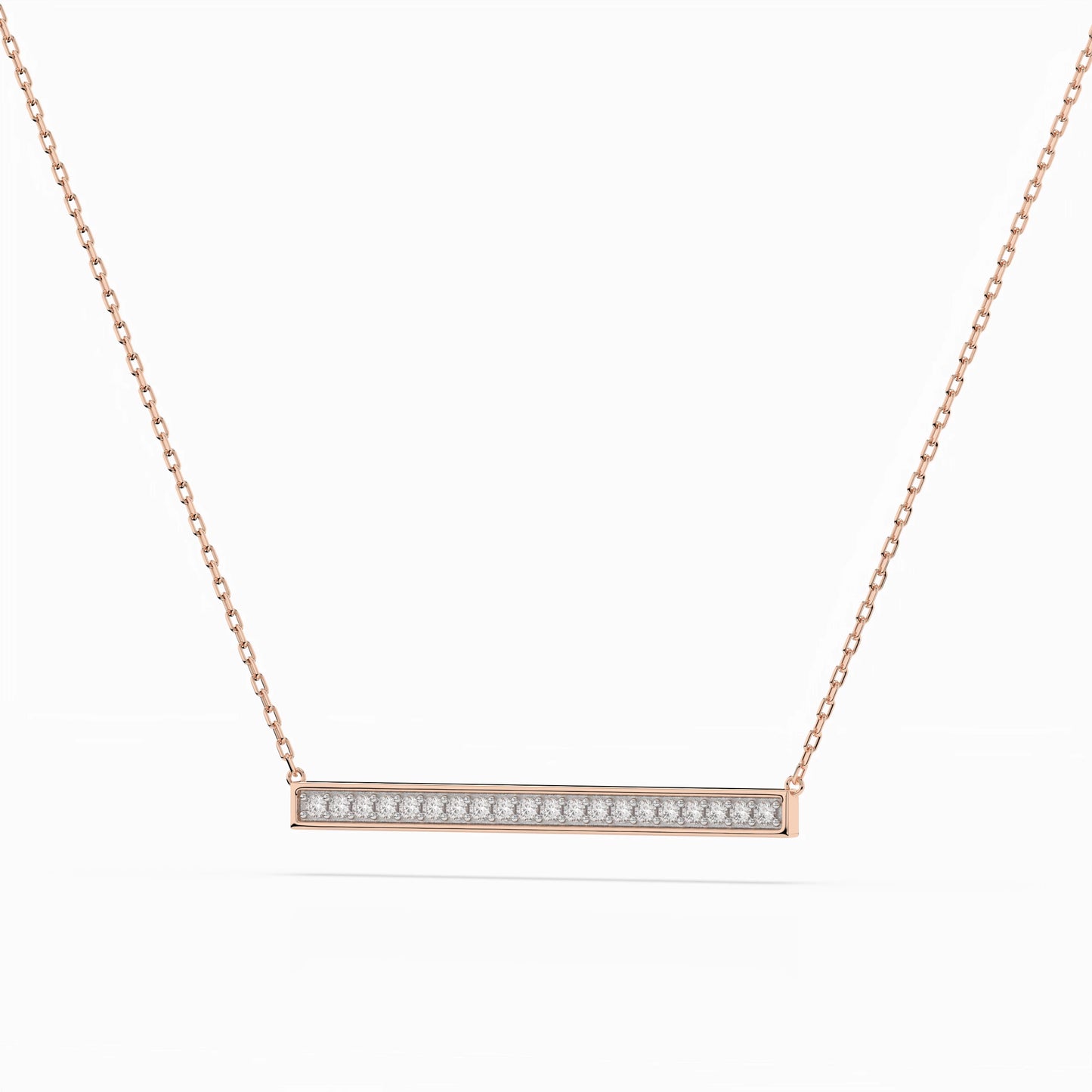Minimalism Necklace (Round), 0.12 ct — 104-10024