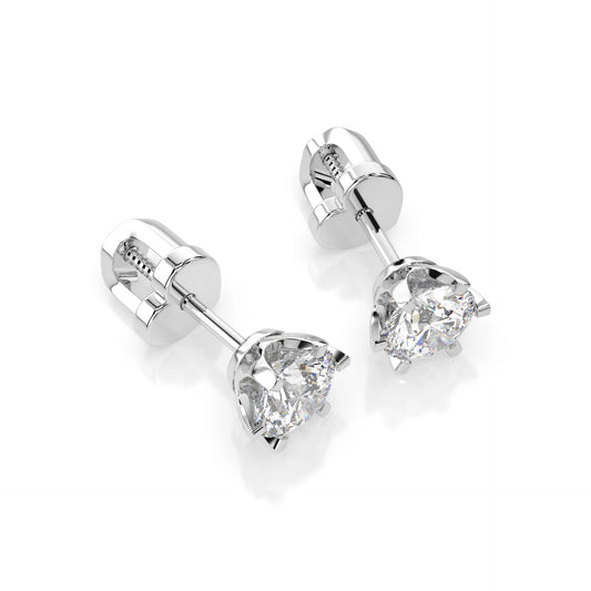 Solitaire Butterfly Earring (Round), 0.9 ct — 102-10040/1(4.8)