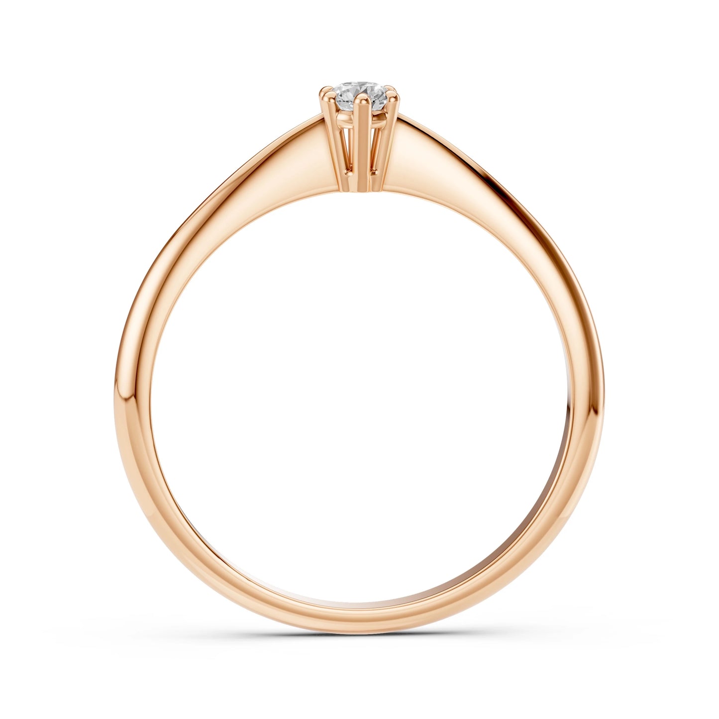 Solitaire Ring (Round), 0.15 ct — 101-10027(3.4)