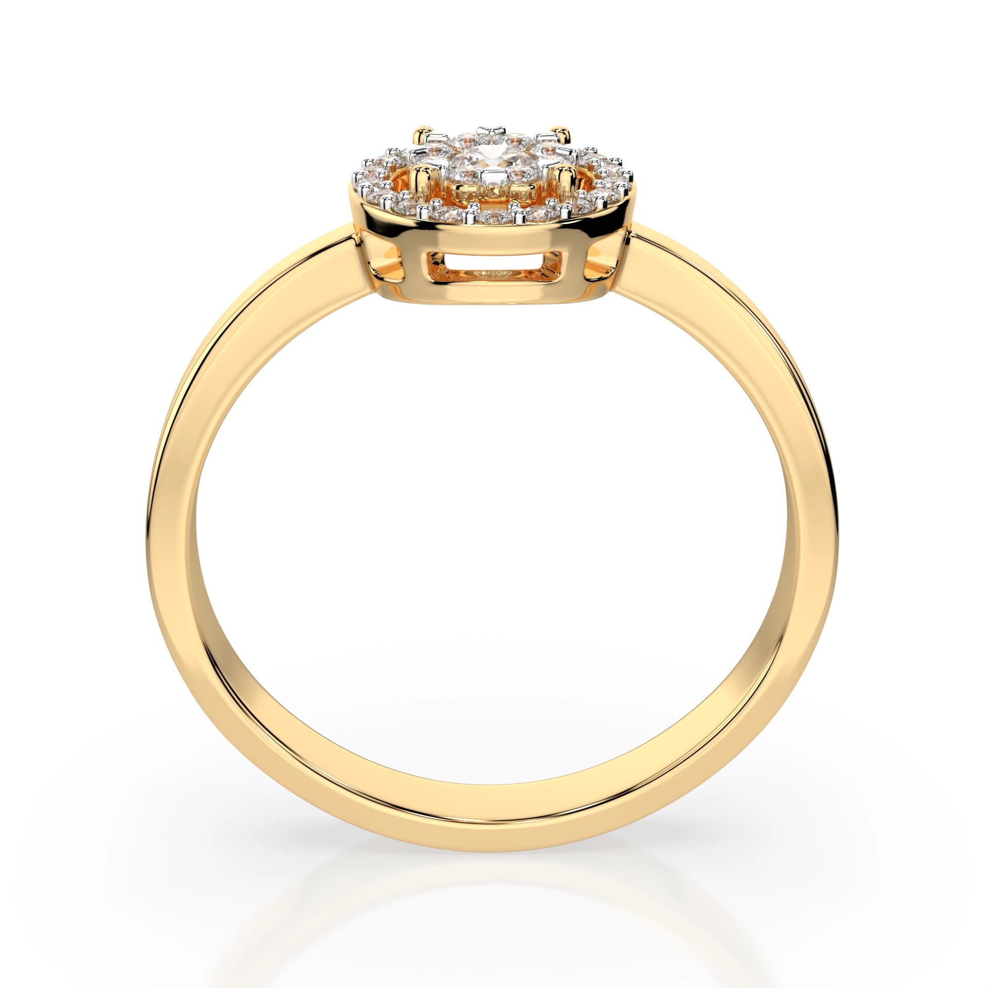 Illusion Ring (Round), 0.03 ct — 101-10018/1(2.0)