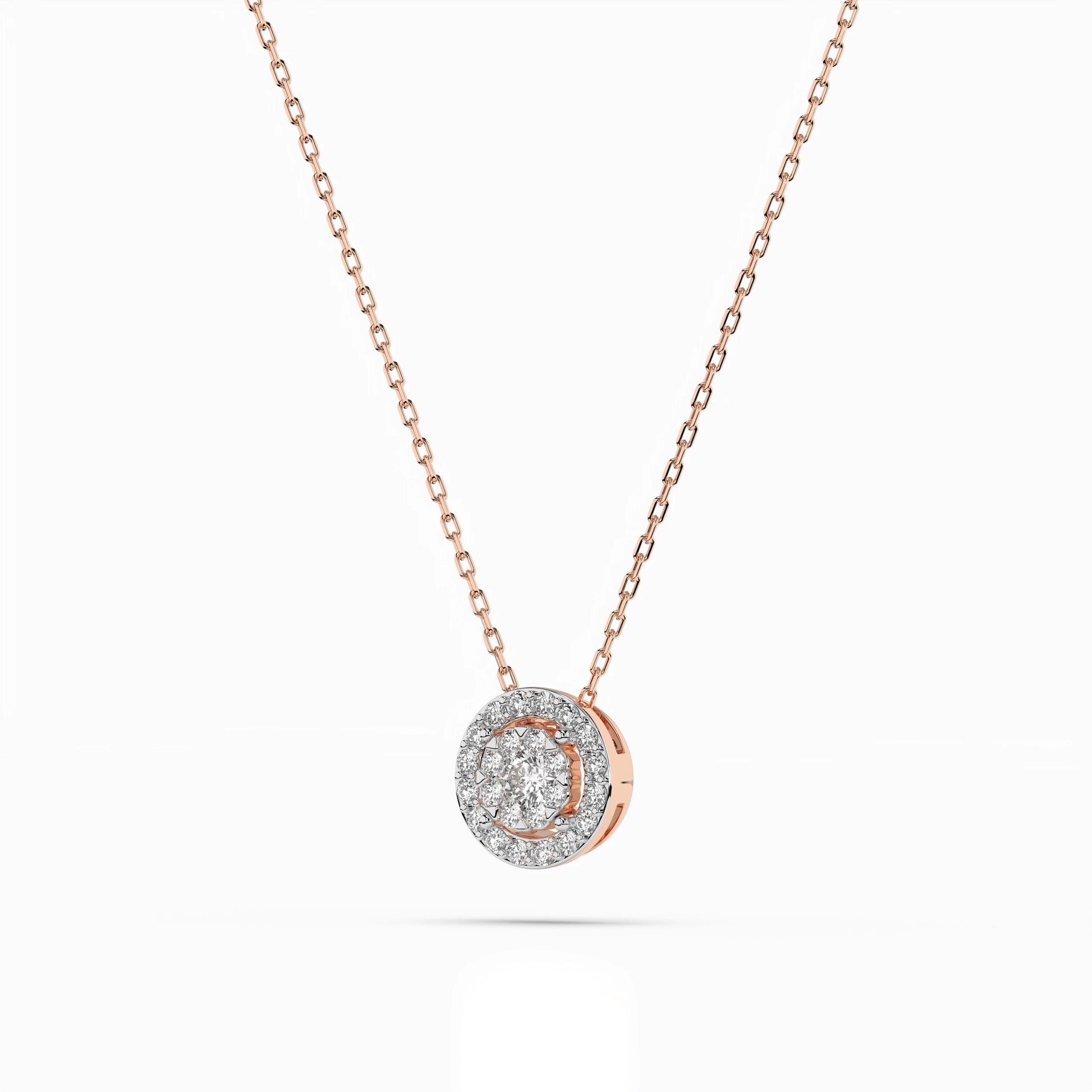 Illusion Necklace (Round), 0.1 ct — 104-10002(3.0)
