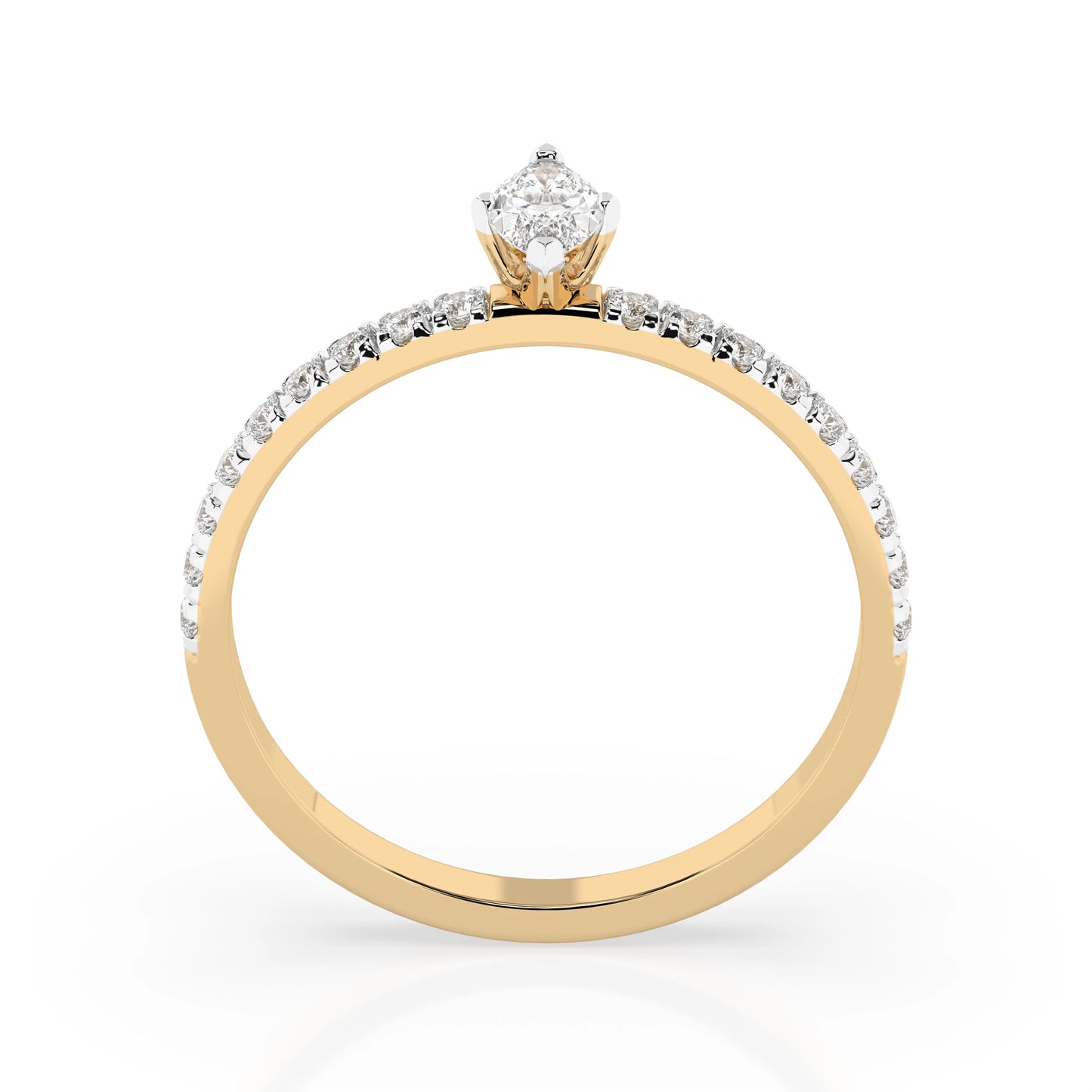 Solitaire Eternity Ring (Marquise), 0.1 ct — 101-10181/4(0.10)MARQUISE