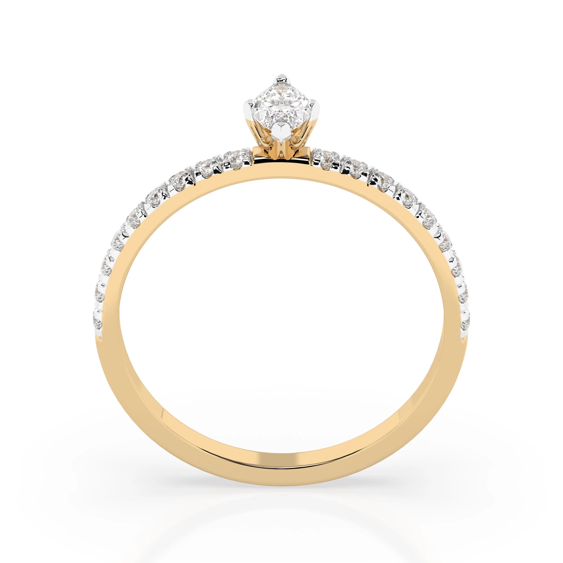 Solitaire Eternity Ring (Marquise), 0.1 ct — 101-10181/4(0.10)MARQUISE