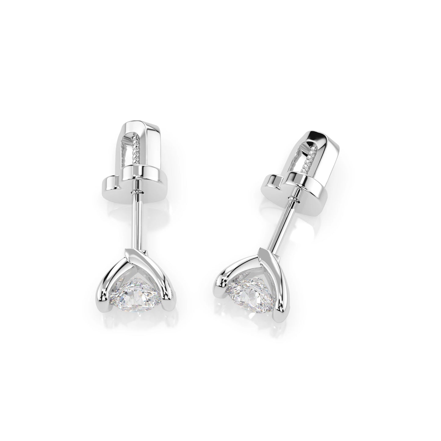 Solitaire Butterfly Earring (Round), 0.6 ct — 102-10016(4.2)