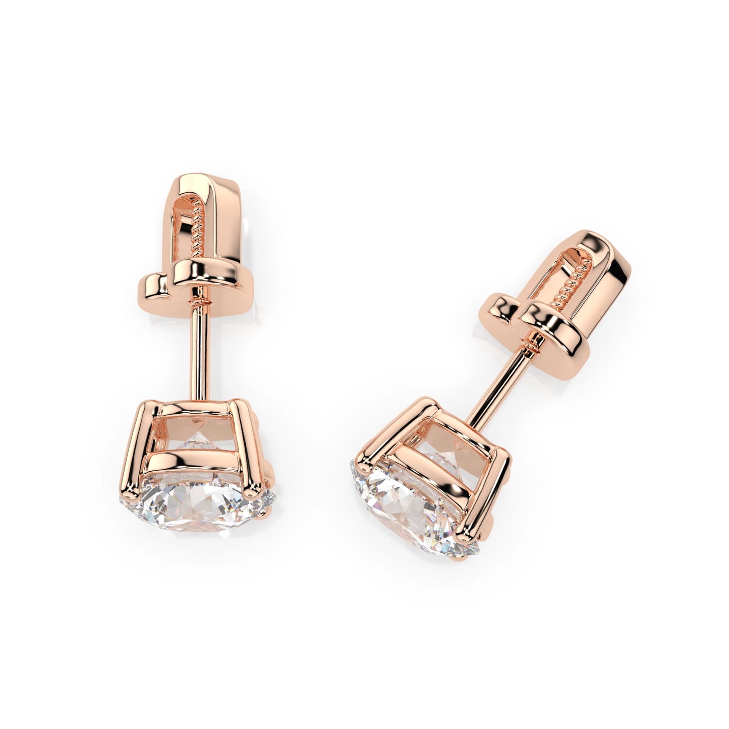 Solitaire Butterfly Earring (Round), 1.4 ct — 102-10012/1(5.7)