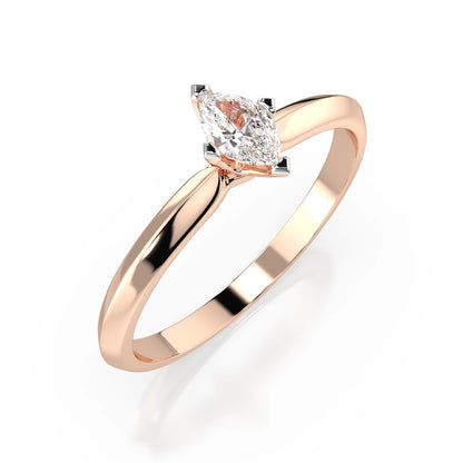 Solitaire Ring (Marquise), 0.1 ct — 101-10181/1(0.10)MARQUISE