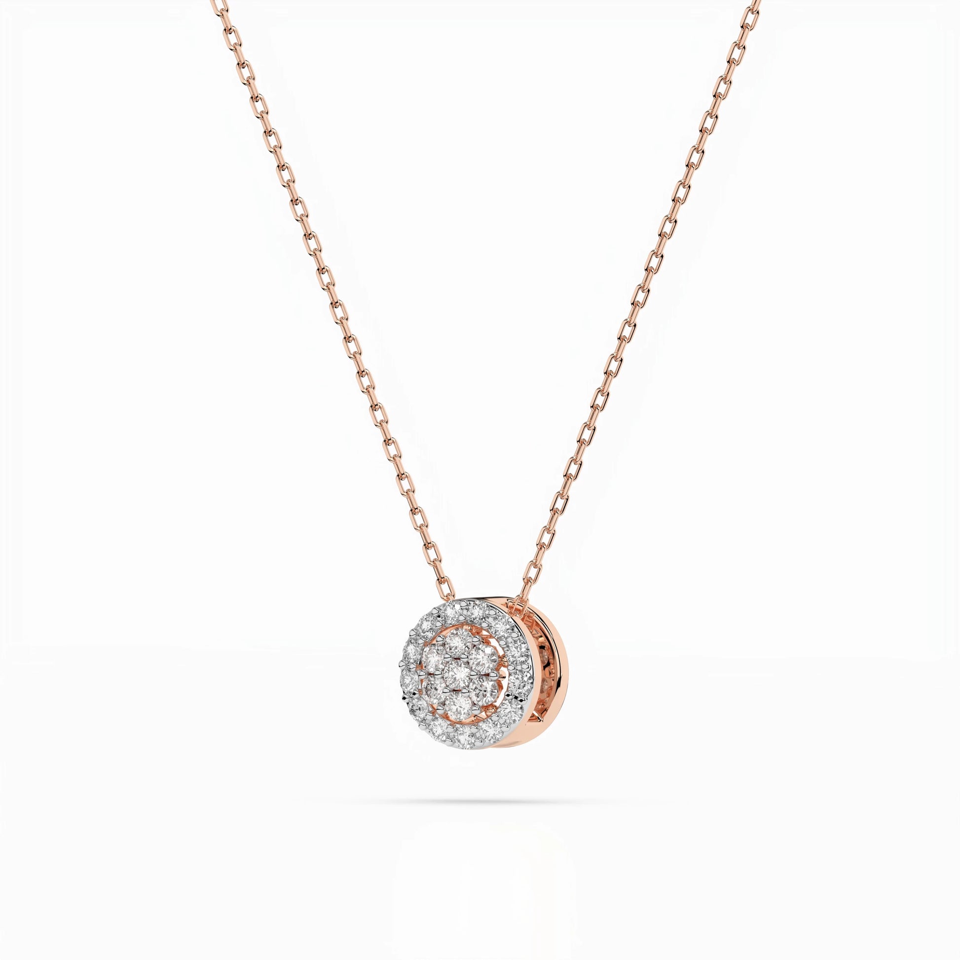 Illusion Necklace (Round), 0.08 ct — 104-10038