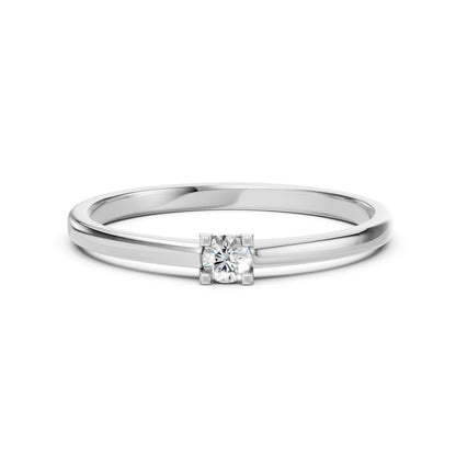Solitaire Ring (Round), 0.1 ct — 101-10117(3.0)