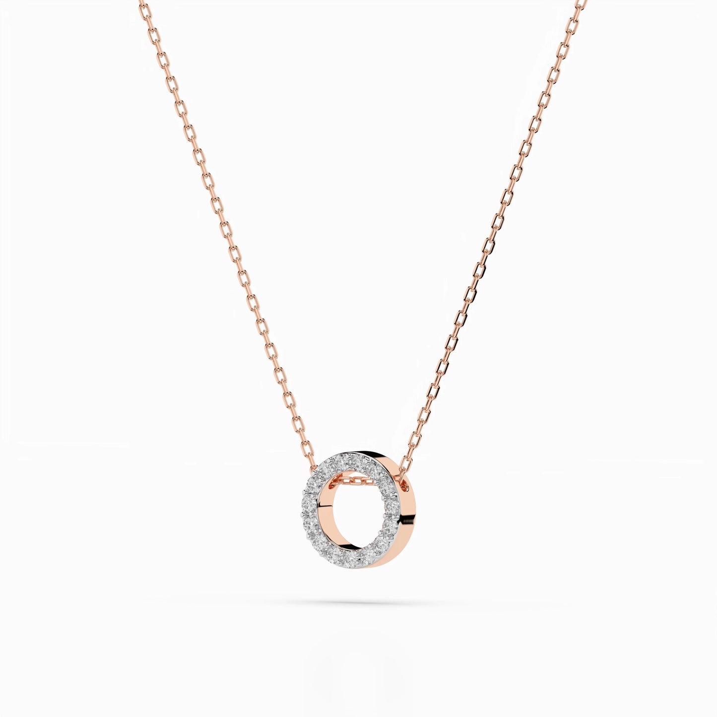 Minimalism Necklace (Round), 0.09 ct — 104-10028