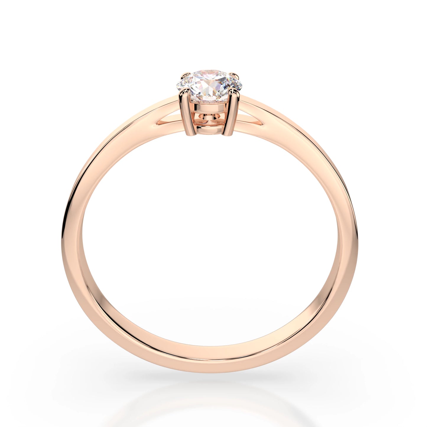 Solitaire Ring (Round), 0.25 ct — 101-10012/1(4.0)