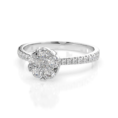 Illusion Ring (Round), 0.1 ct — 101-10015/4(3.0)