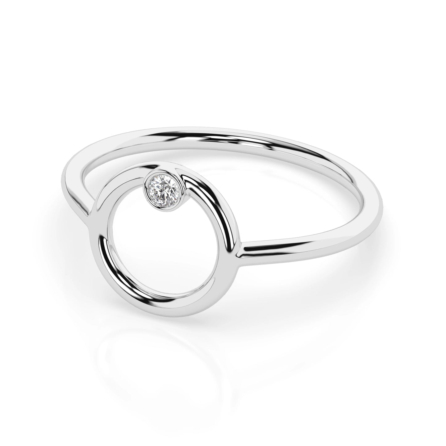 Minimalism Ring (Round), 0.03 ct — 101-10170