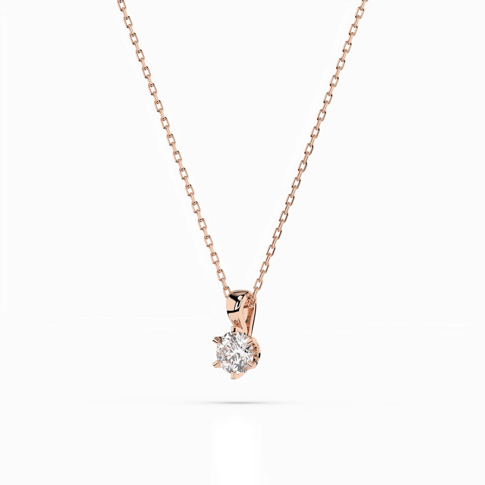 Solitaire Necklace (Round), 0.3 ct — 104-10004(4.2)
