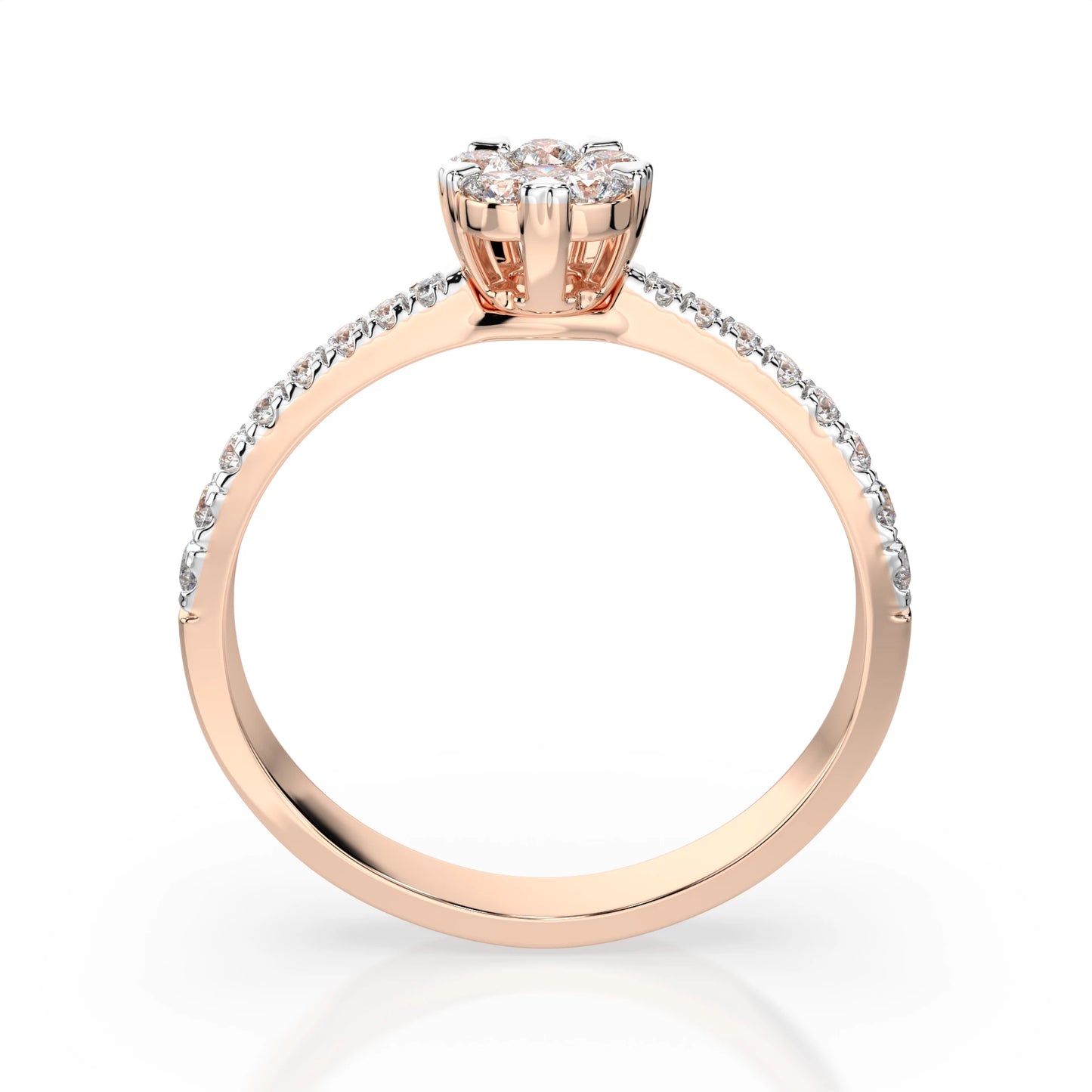 Illusion Ring (Round), 0.03 ct — 101-10015/4(2.0)
