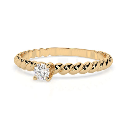 Solitaire Ring (Round), 0.08 ct — 101-10038(2.7)