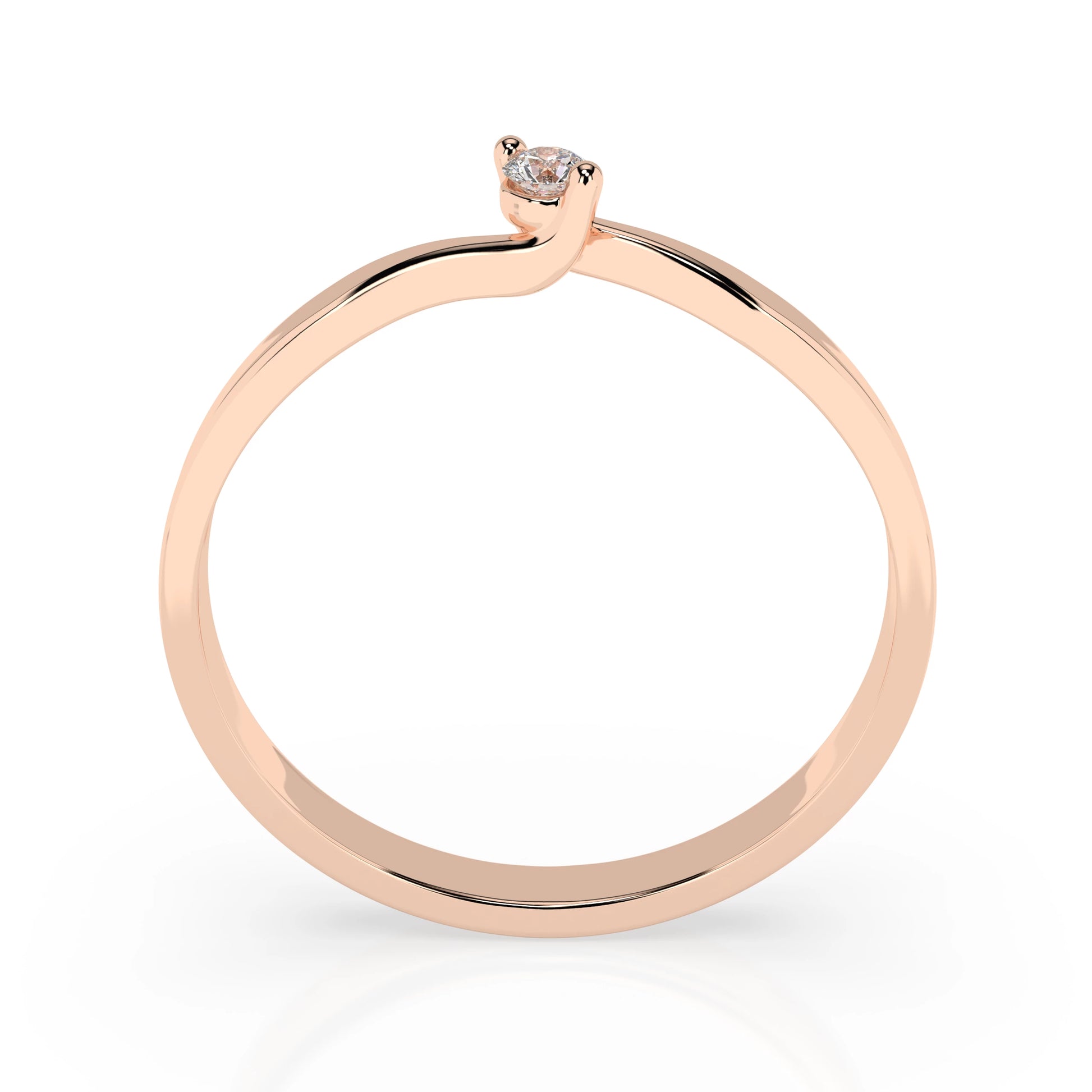 Solitaire Ring (Round), 0.04 ct — 101-10032(2.2)