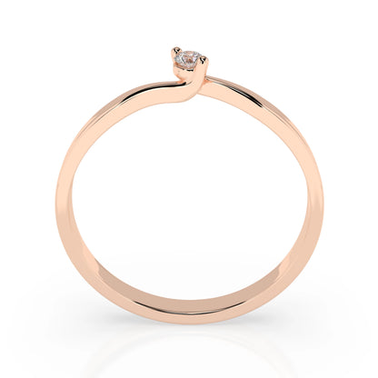 Solitaire Ring (Round), 0.04 ct — 101-10032(2.2)