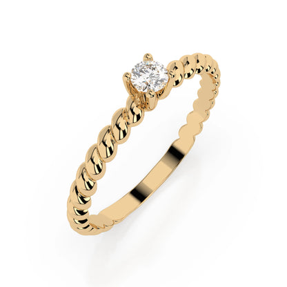 Solitaire Ring (Round), 0.08 ct — 101-10038(2.7)