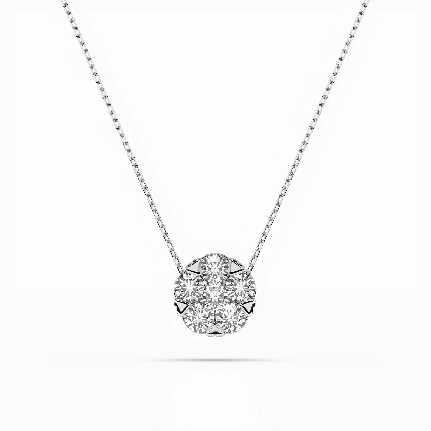 Illusion Necklace (Round), 0.15 ct — 104-10033(3.4)